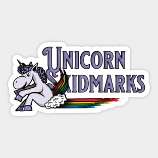Unicorn Skidmarks Rainbow (Purple) Sticker
